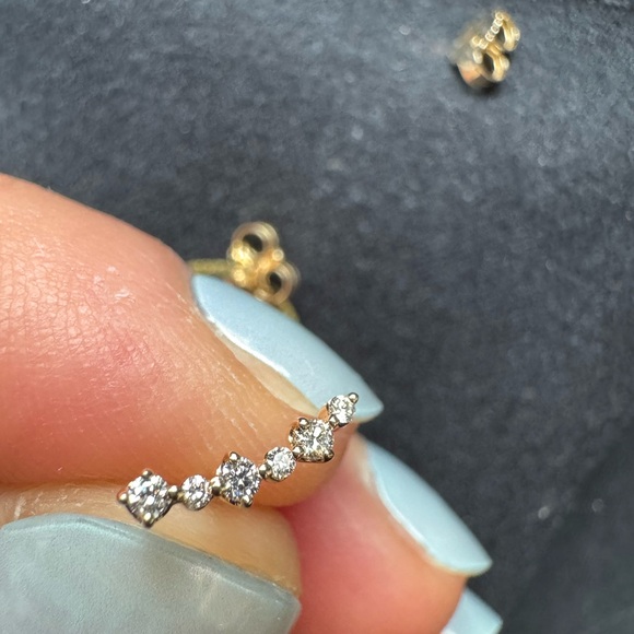 Like new! Mejuri 14k Diamond Cluster Climber Studs (discontinued) - Picture 6 of 9